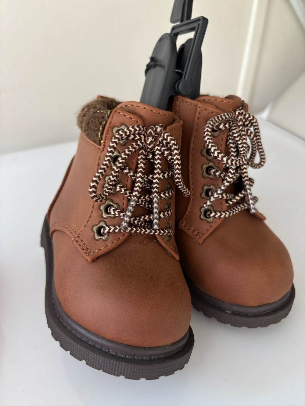 wonder nation Toddler Brown Lace-Up Hiking Boots